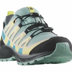 Salomon Wanderschuhe<· XA PRO V8 WP tanager turquoise-india ink-sunny lime