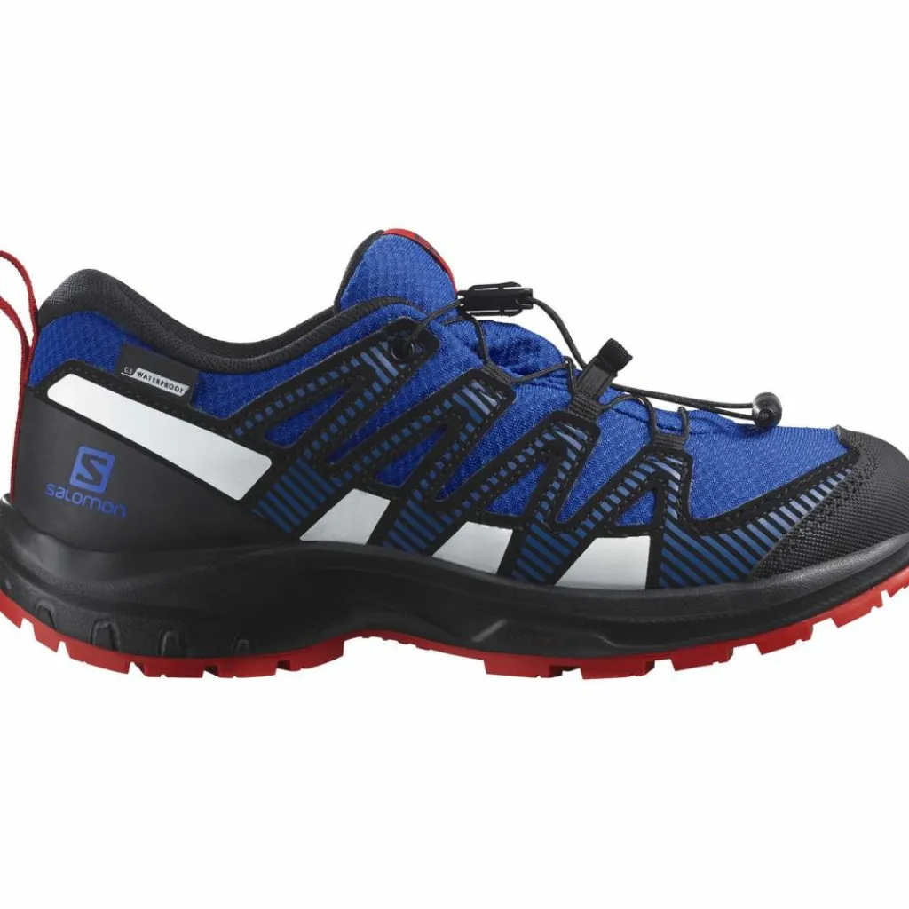 Salomon Wanderschuhe<· XA PRO V8 WP lapis blue-black-fiery red