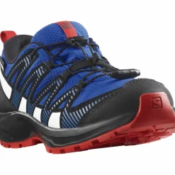 Salomon Wanderschuhe<· XA PRO V8 WP lapis blue-black-fiery red