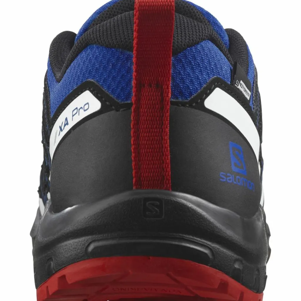 Salomon Wanderschuhe<· XA PRO V8 WP lapis blue-black-fiery red