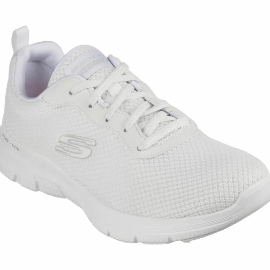 Skechers Sneaker|Fitnessschuhe<· Flex Appeal 4.0 white mesh - trim