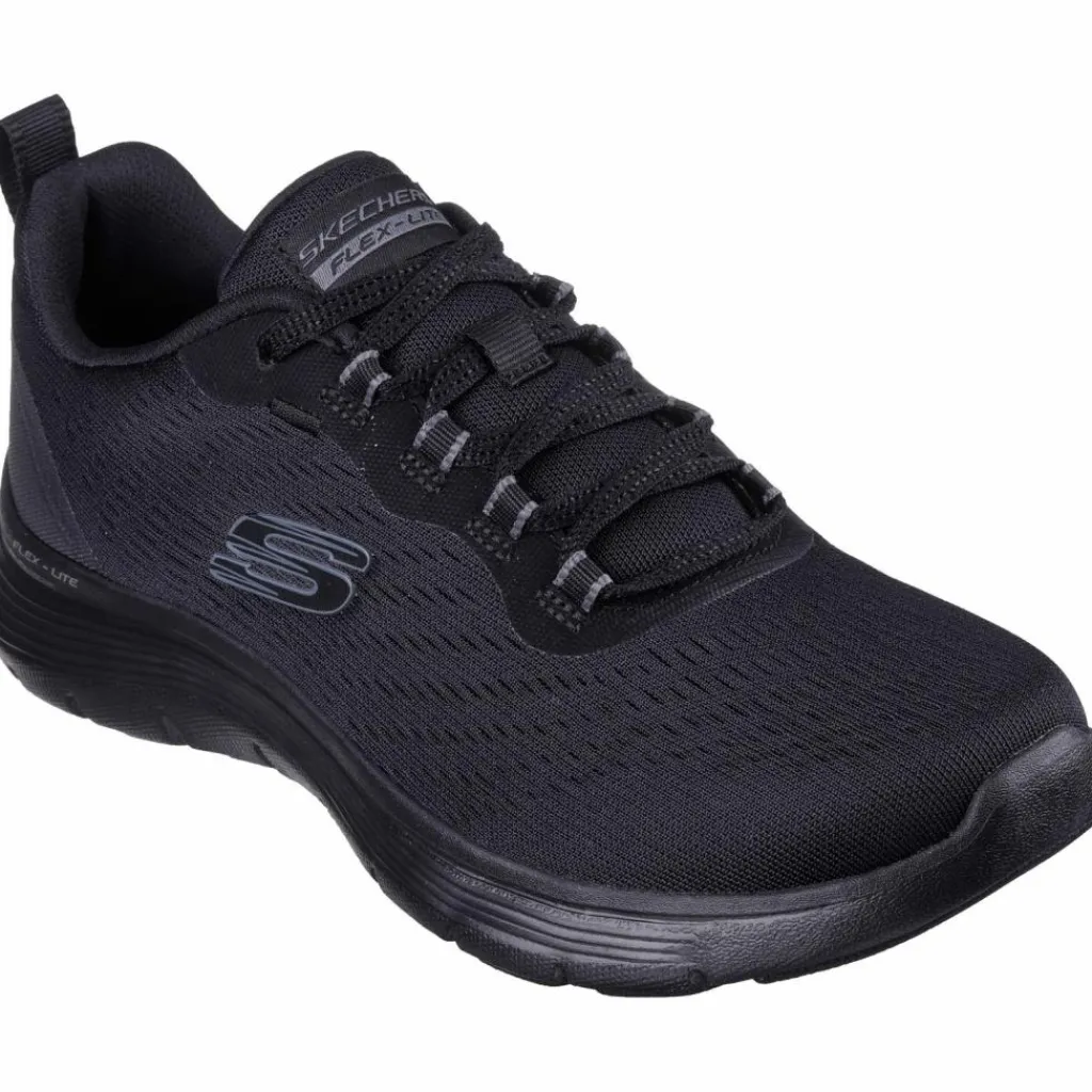 Skechers Streetwear|Sneaker<· Flex Appeal 5.0 black mesh-gray trim