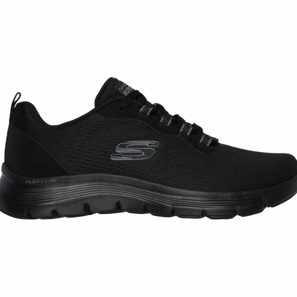 Skechers Streetwear|Sneaker<· Flex Appeal 5.0 black mesh-gray trim