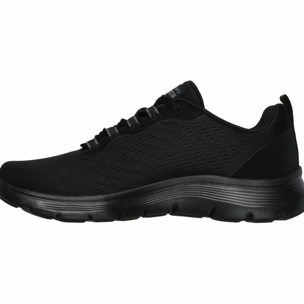 Skechers Streetwear|Sneaker<· Flex Appeal 5.0 black mesh-gray trim