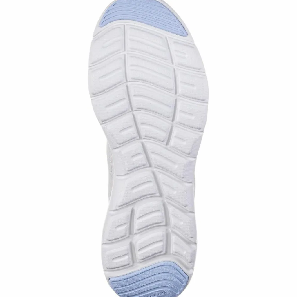 Skechers Sneaker<· Flex Appeal 5.0 natural mesh-light blue-peach trim