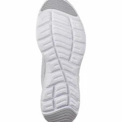 Skechers Sneaker<· Flex Appeal 5.0 white mesh-silver trim
