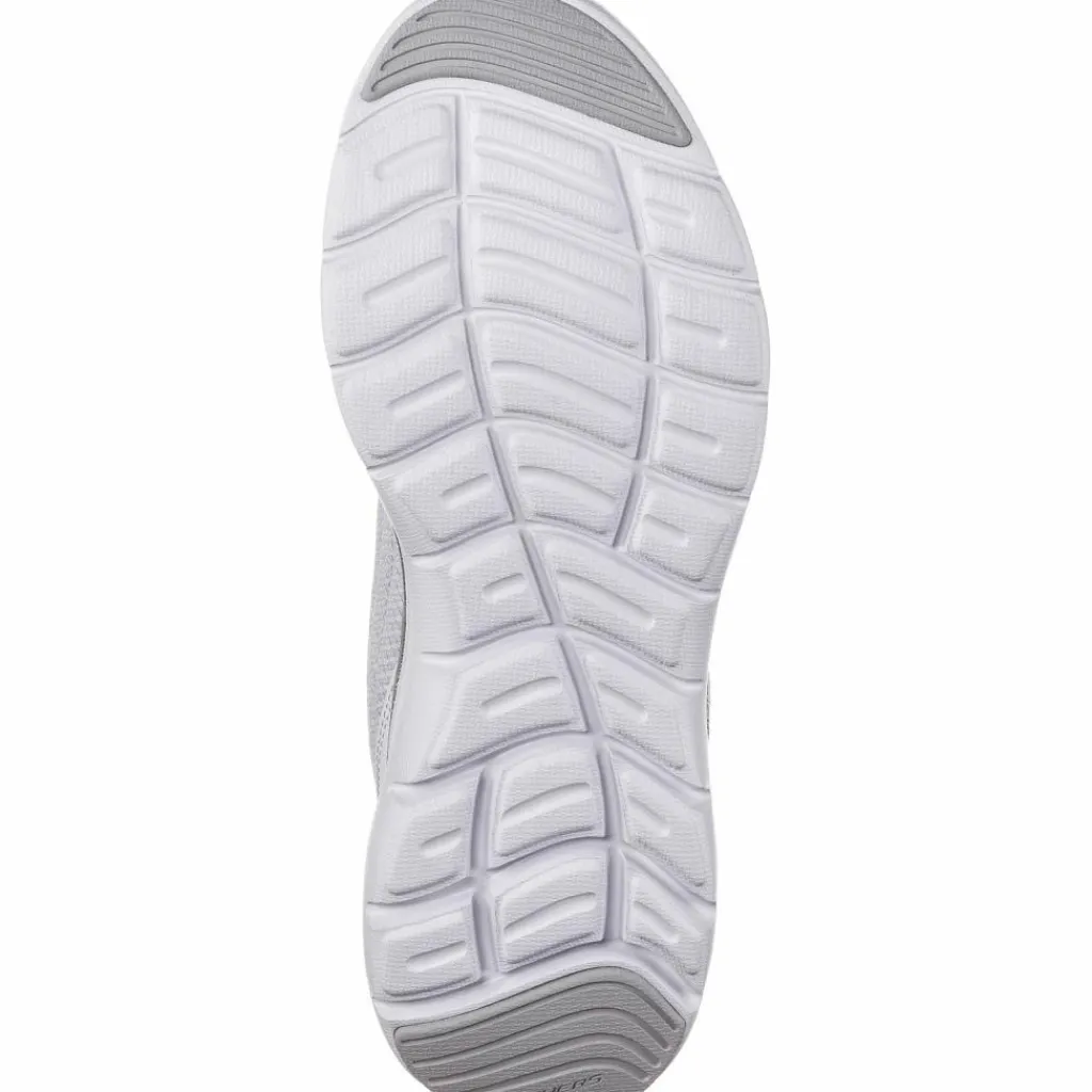 Skechers Sneaker<· Flex Appeal 5.0 white mesh-silver trim