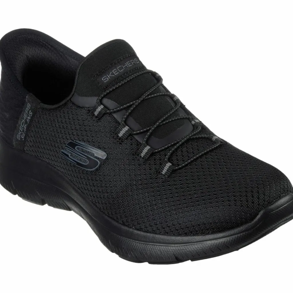 Skechers Sneaker|Streetwear<· Summits black mesh-gunmetal trim