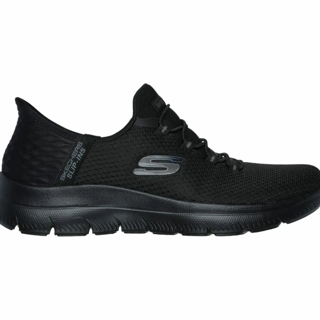 Skechers Sneaker|Streetwear<· Summits black mesh-gunmetal trim