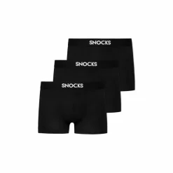 Snocks Unterwäsche<· Boxershorts mit Logo 3er Pack Schwarz