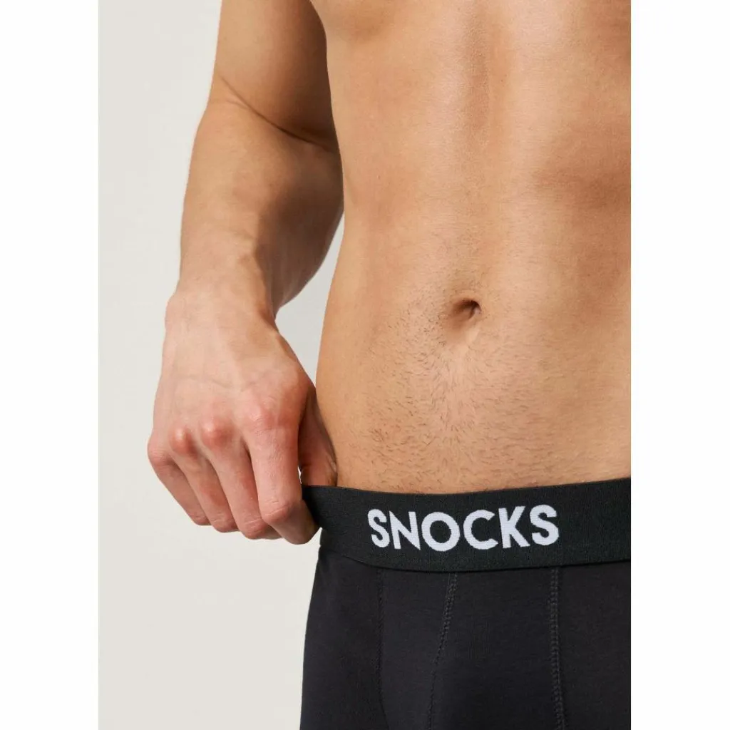 Snocks Unterwäsche<· Boxershorts mit Logo 3er Pack Schwarz