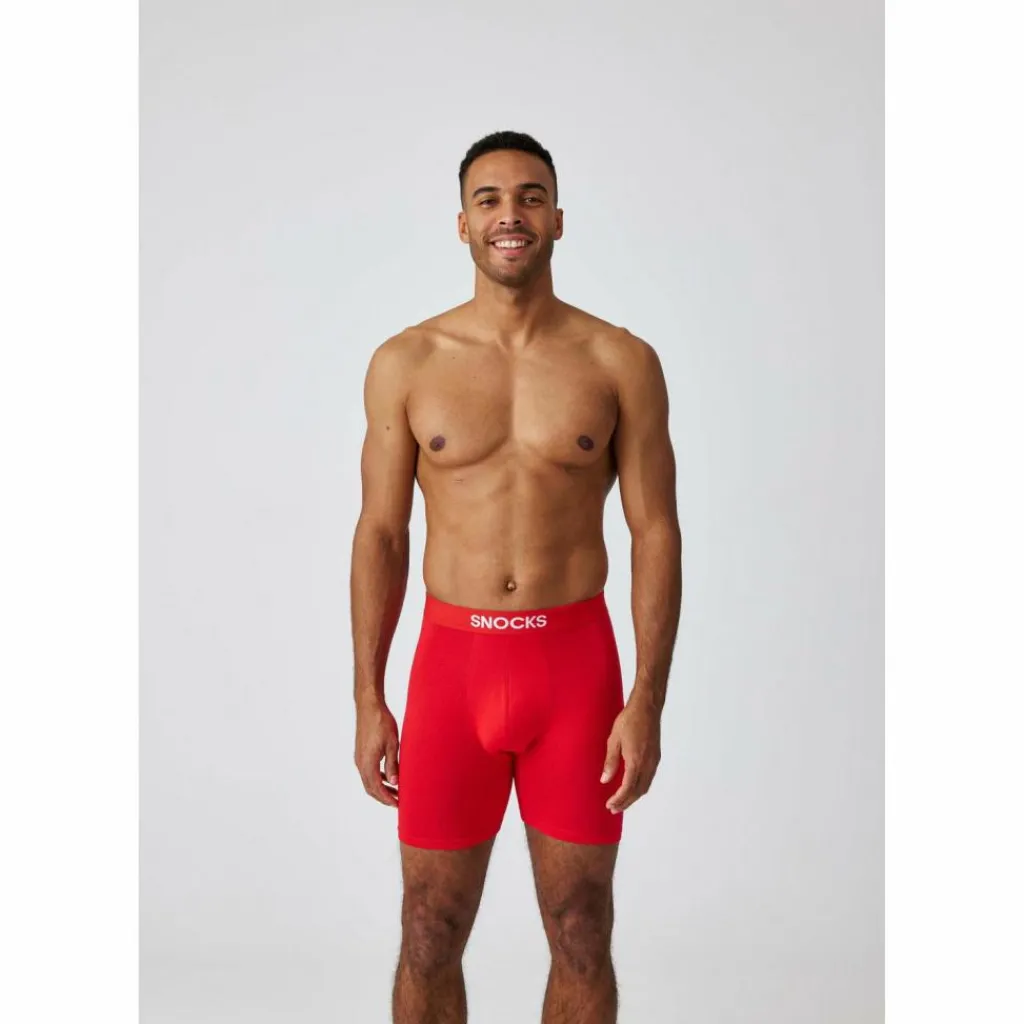 Snocks Unterwäsche<· Boxershorts mit längerem Bein 3er Pack Hibiscus