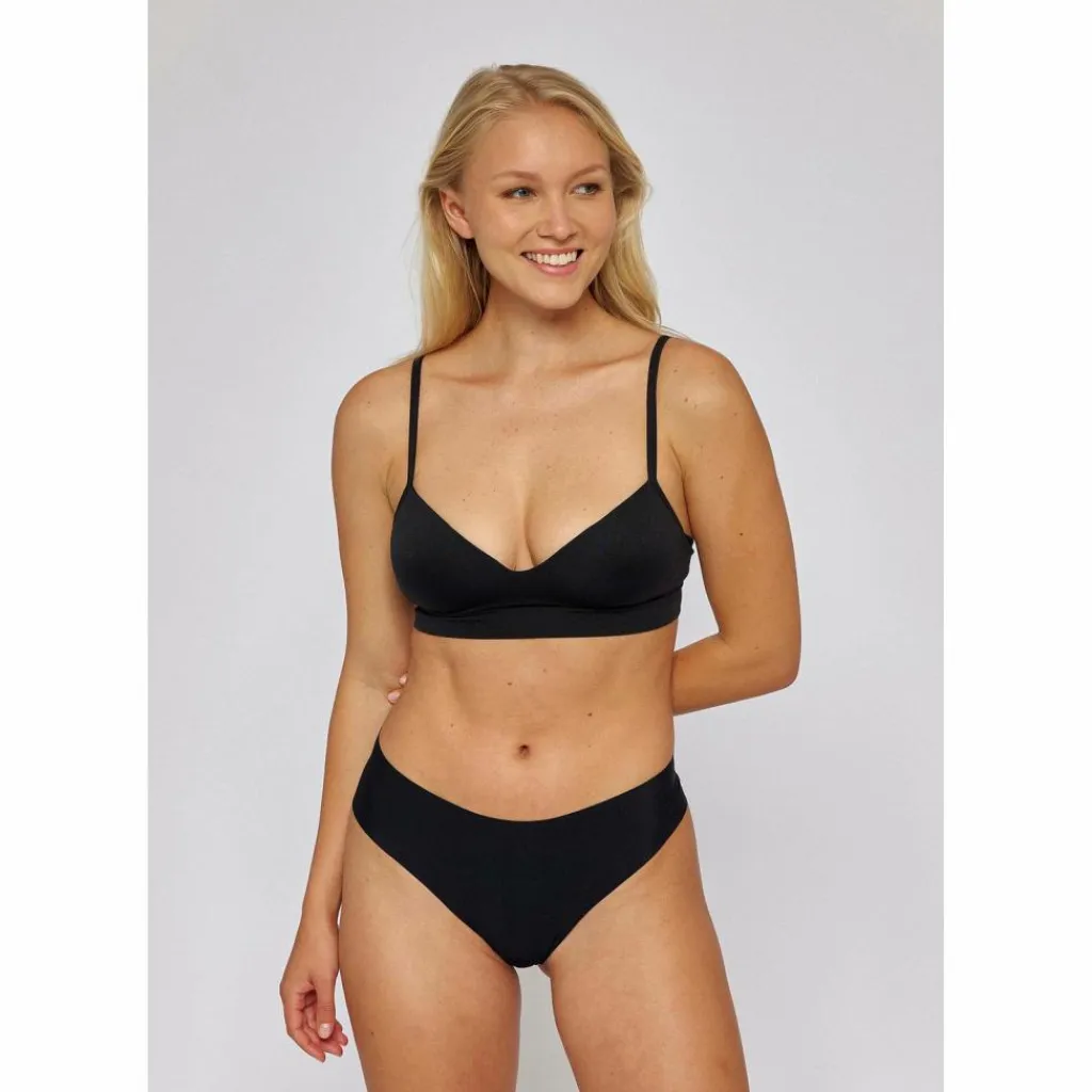 Snocks Unterwäsche<· Nahtlose Hipster Panties Schwarz