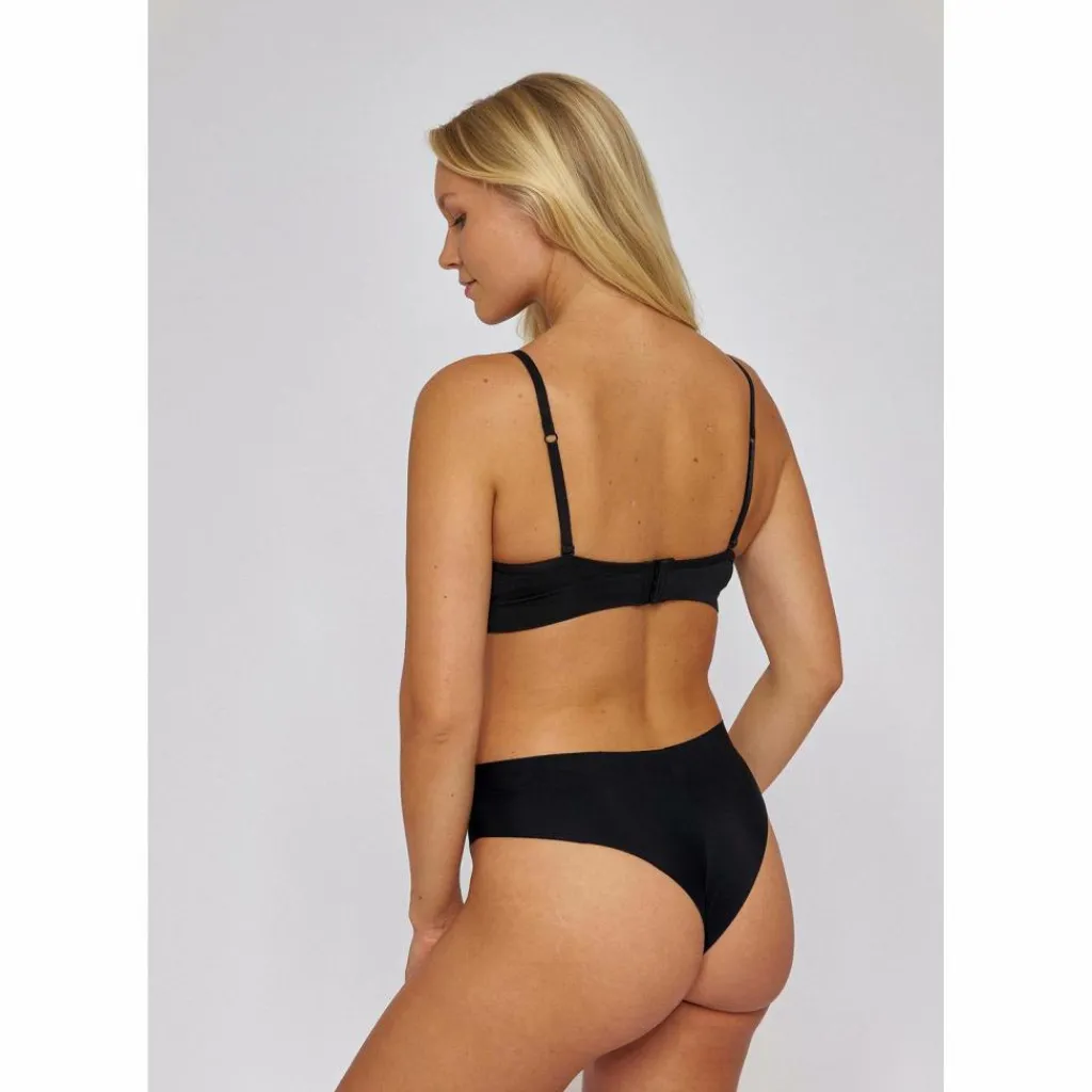 Snocks Unterwäsche<· Nahtlose Hipster Panties Schwarz