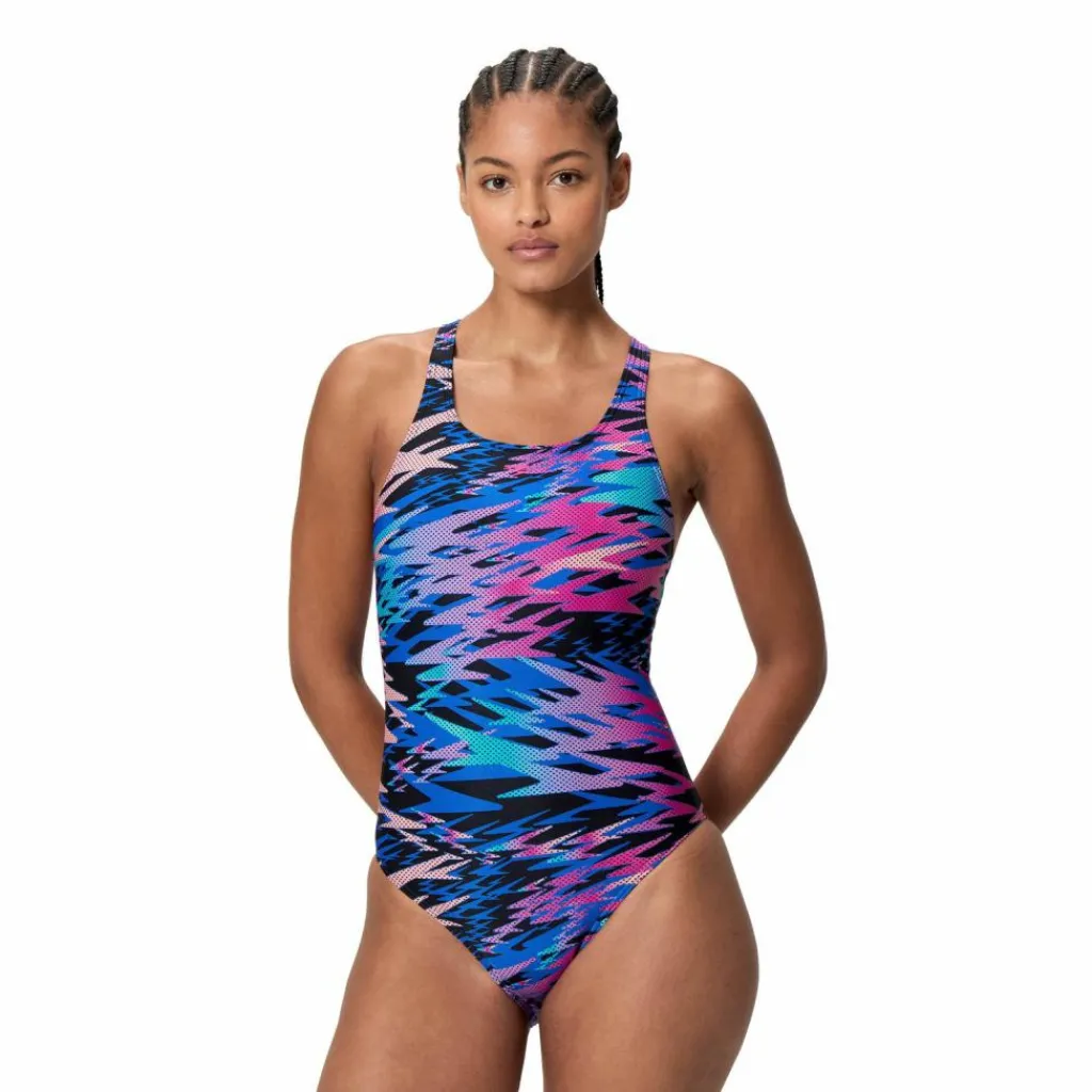 SPEEDO Schwimmen|Schwimmen<· HYPERBOOM PRINT MEDALIST blk-pnk
