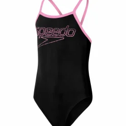 SPEEDO Schwimmen<· Logo Thinstrap Muscleback black-taffy pink