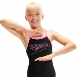 SPEEDO Schwimmen<· Logo Thinstrap Muscleback black-taffy pink