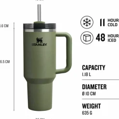 Stanley Trinkzubehör|Trinkzubehör<· Quencher H2.O FlowState Tumbler dried pine
