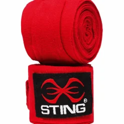STING Schutzausrüstung|Schutzausrüstung<· ELASTICISED HAND WRAPS 4.5M red