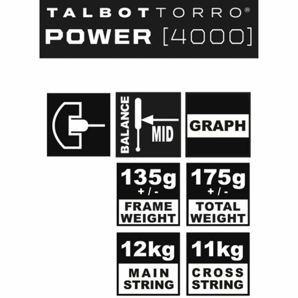 Talbot-Torro Squash|Schläger<· Power 4000 grau