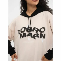Tom Barron Pullover & Sweats<· WOMEN OVERSIZE FIT TUNIC SWEATSHIRT ecru