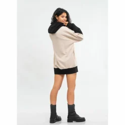 Tom Barron Pullover & Sweats<· WOMEN OVERSIZE FIT TUNIC SWEATSHIRT ecru