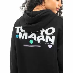 Tom Barron Pullover & Sweats<· WOMEN OVERSIZE FIT TUNIC SWEATSHIRT black