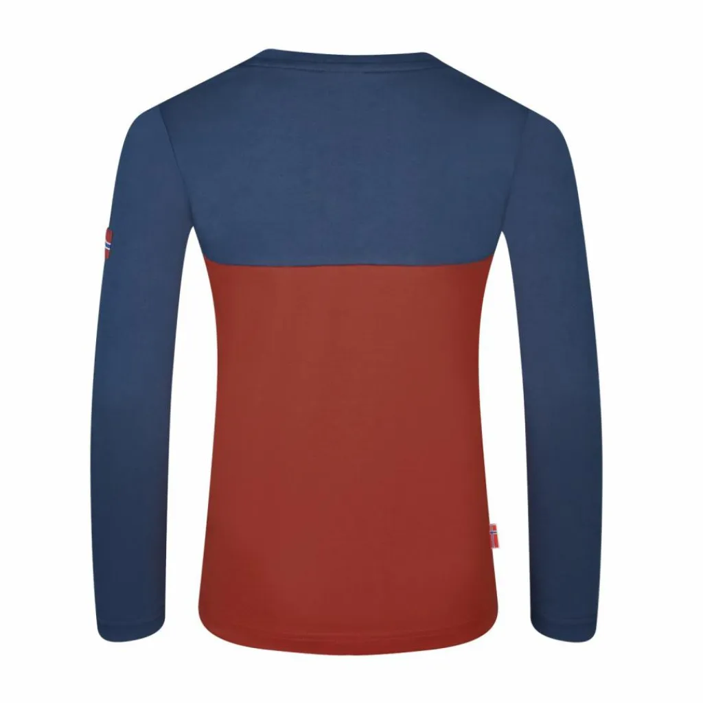 Trollkids Wandern|Shirts<· Bergen Rostrot/Mystik Blau