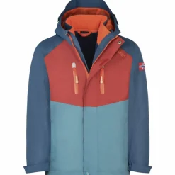 Trollkids Wandern|Jacken<· Bryggen carmin red-mystic blue-stormy blue