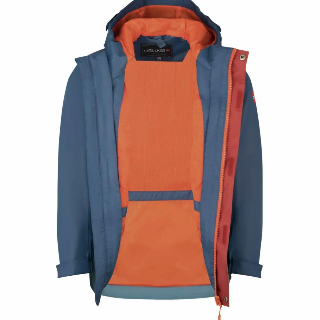 Trollkids Wandern|Jacken<· Bryggen carmin red-mystic blue-stormy blue
