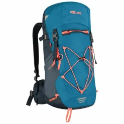 Trollkids Trekkingrucksäcke|Rucksäcke<· Fjell Arktikblau/Dunkles navy/Gl&uuml;hendes Orange
