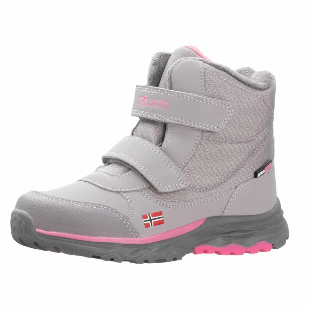 Trollkids Boots & Stiefel|Wanderschuhe<· Hafjell Silbergrau/Hellmagenta
