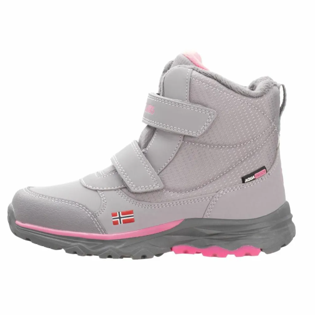 Trollkids Boots & Stiefel|Wanderschuhe<· Hafjell Silbergrau/Hellmagenta