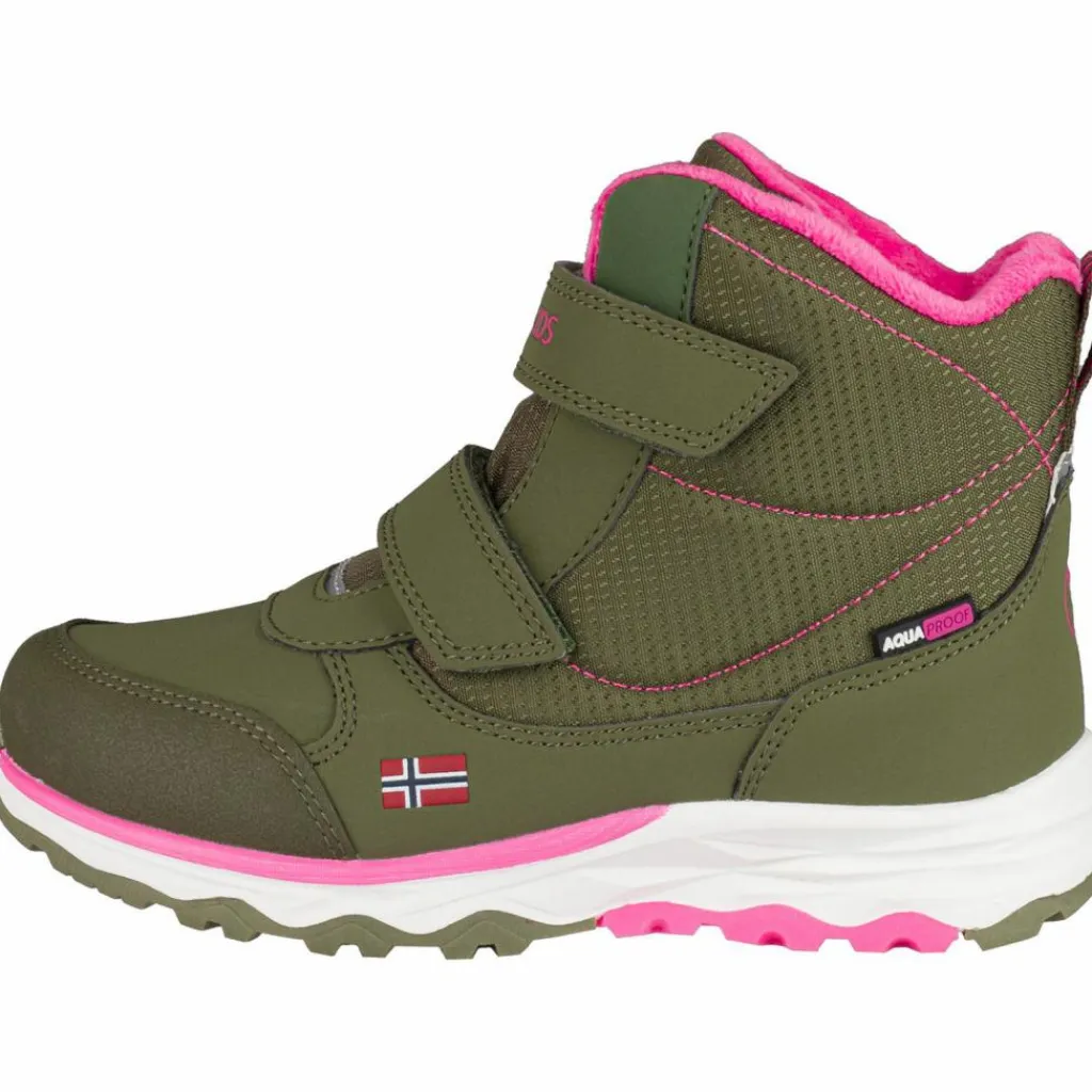 Trollkids Boots & Stiefel|Winterschuhe<· Hafjell dusky olive-light magenta