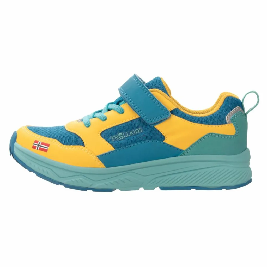 Trollkids Wanderschuhe<· Haugesund ingwer-arktikblau-dunkeltürkis