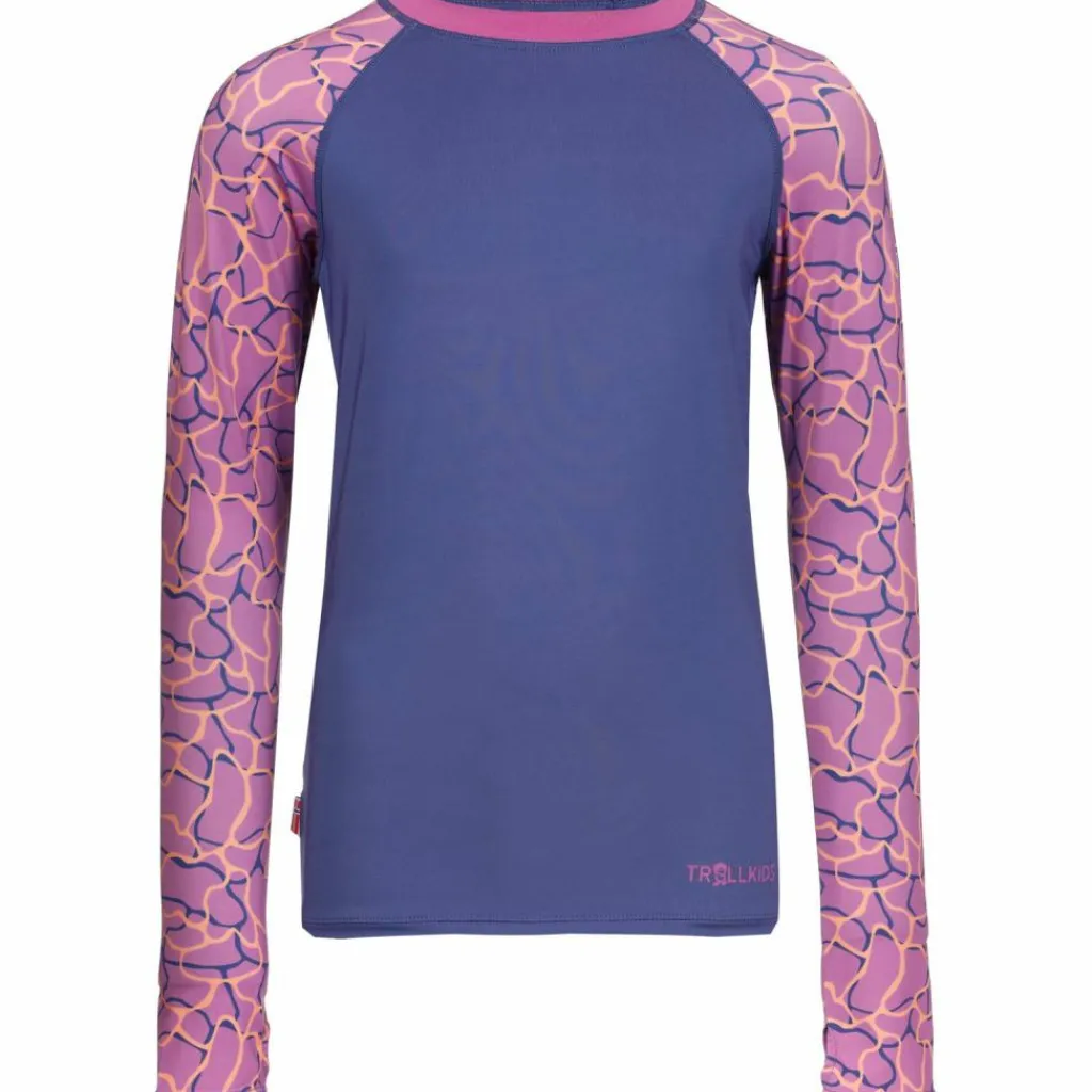 Trollkids Shirts<· Haukland violet blue-mallow pink