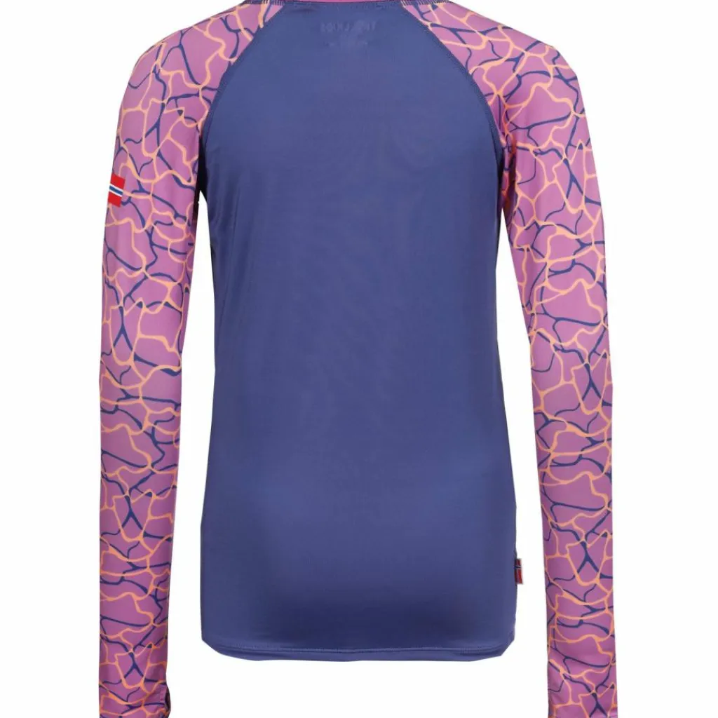 Trollkids Shirts<· Haukland violet blue-mallow pink