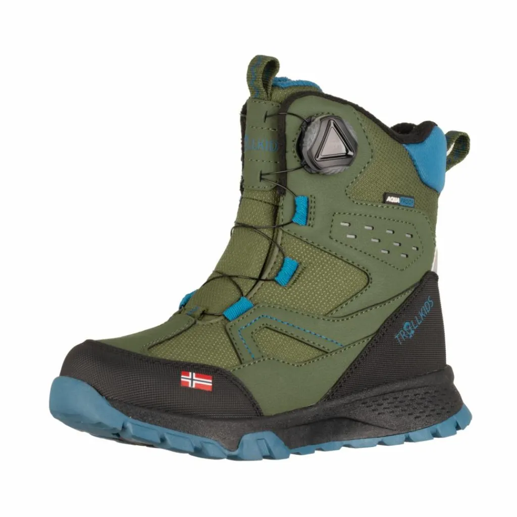 Trollkids Winterschuhe|Boots & Stiefel<· Kirkenes Tannengrün/Dunkel Marine