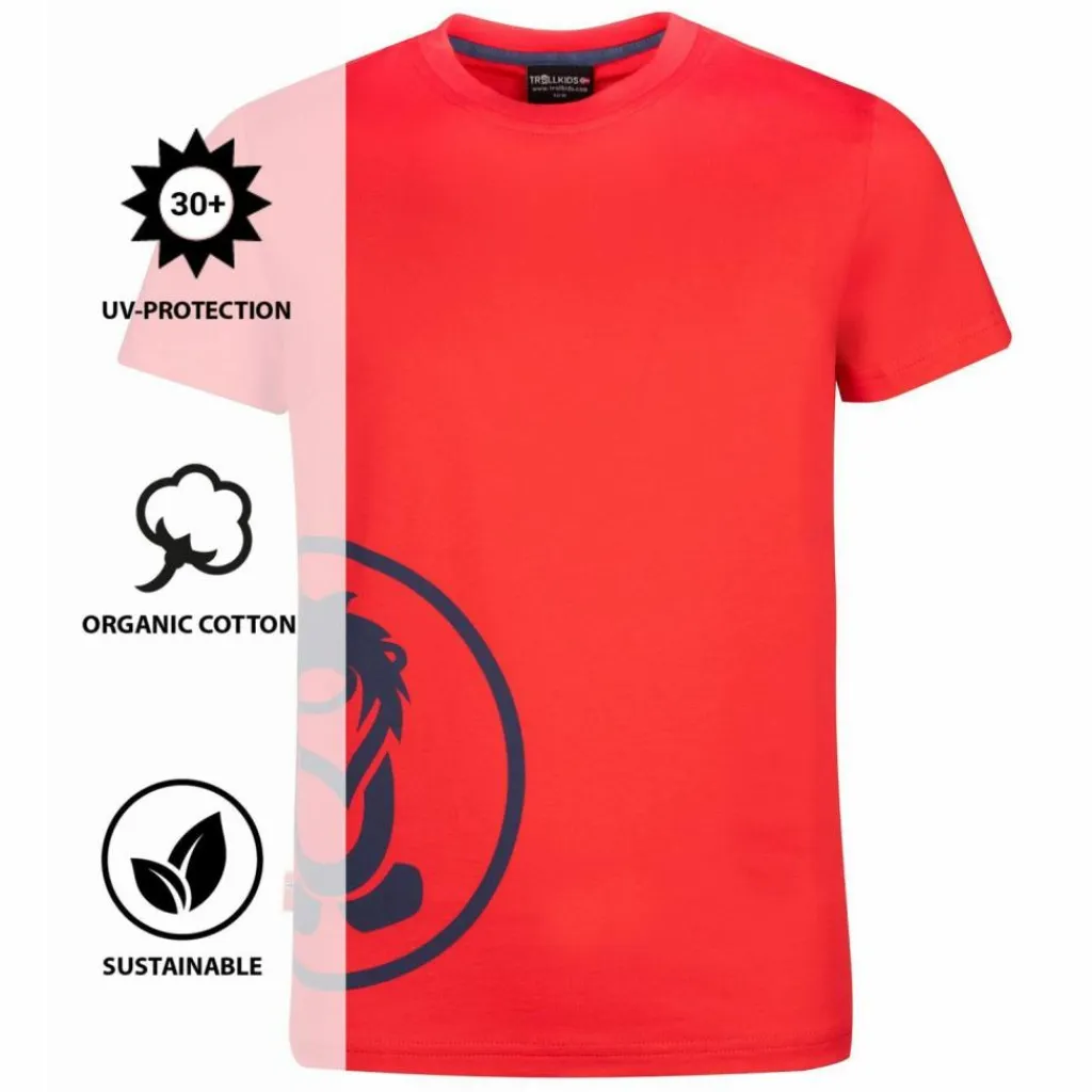 Trollkids Shirts<· Kroksand Hellrot / Blau
