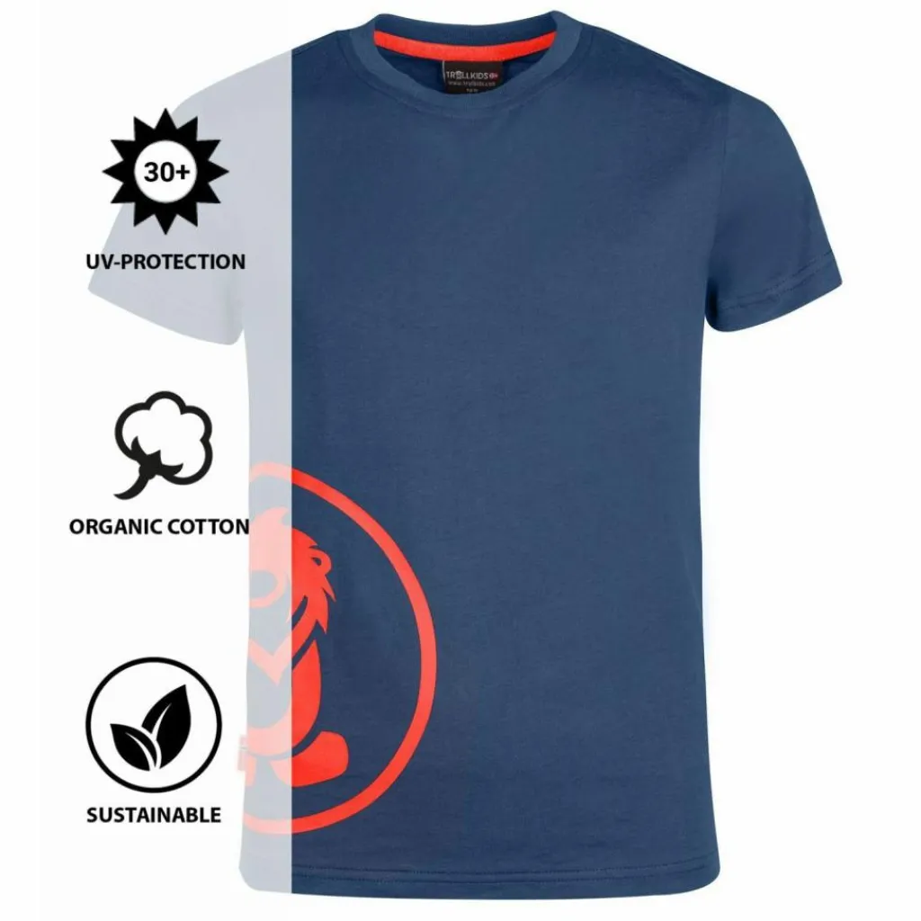 Trollkids Shirts<· Kroksand Mystikblau/Hellrot
