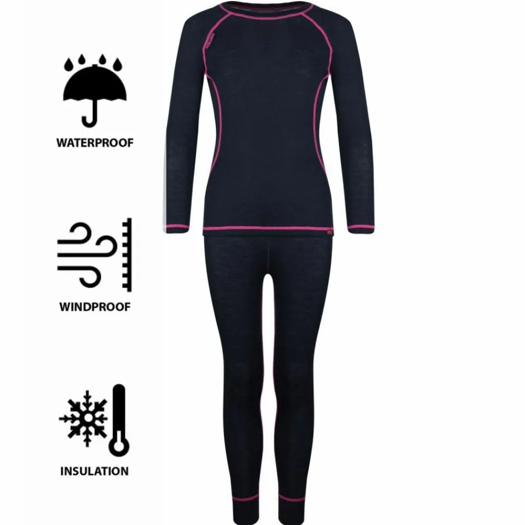 Trollkids Funktionswäsche<· Merino Merino Anthrazit / Magenta