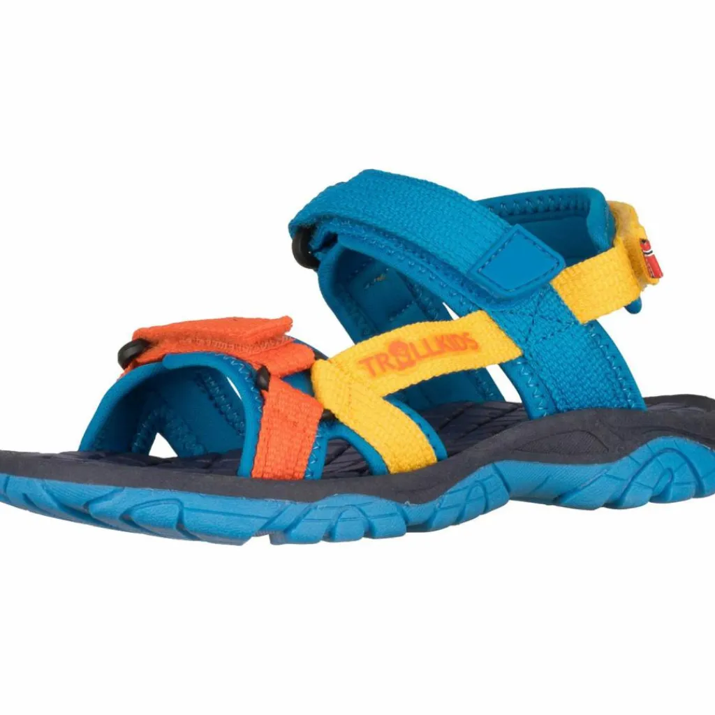 Trollkids Wanderschuhe<· Oslofjord dynamic blue-bright orange-yellow