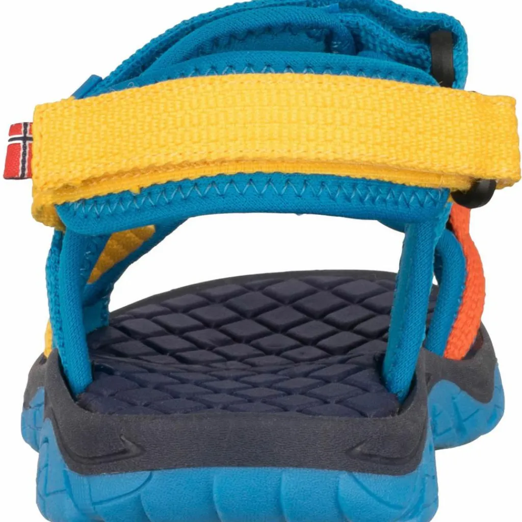 Trollkids Wanderschuhe<· Oslofjord dynamic blue-bright orange-yellow
