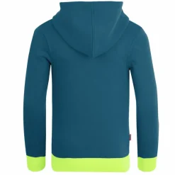 Trollkids Wandern|Pullover & Sweats<· Troll Petrolblau/Gr&uuml;n