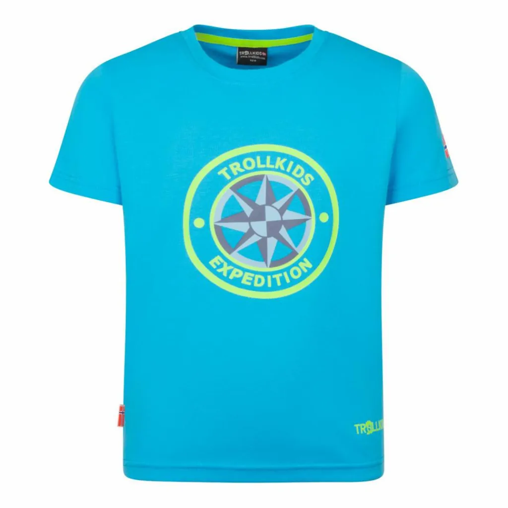 Trollkids Shirts<· Windrose T poolblau-wilde limette