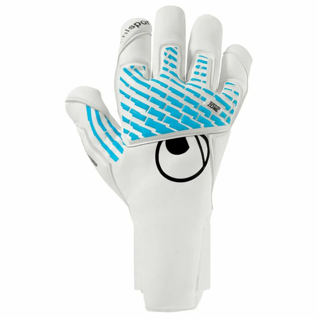 Uhlsport Handschuhe<· FM Cybertec Absolutgrip SC weiß/cyberblau/schwarz