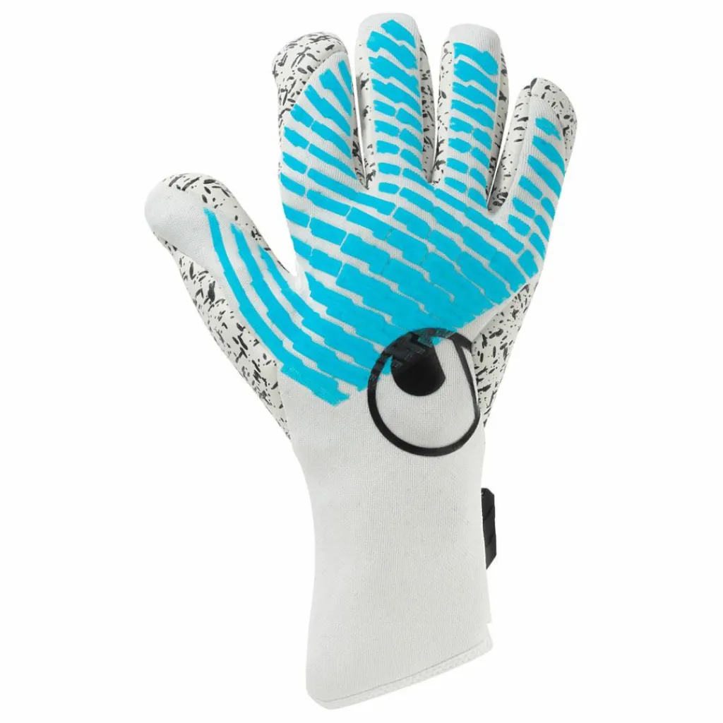 Uhlsport Handschuhe|Handschuhe<· FM Cybertec Supergrip+ FS weiß/cyberblau/schwarz