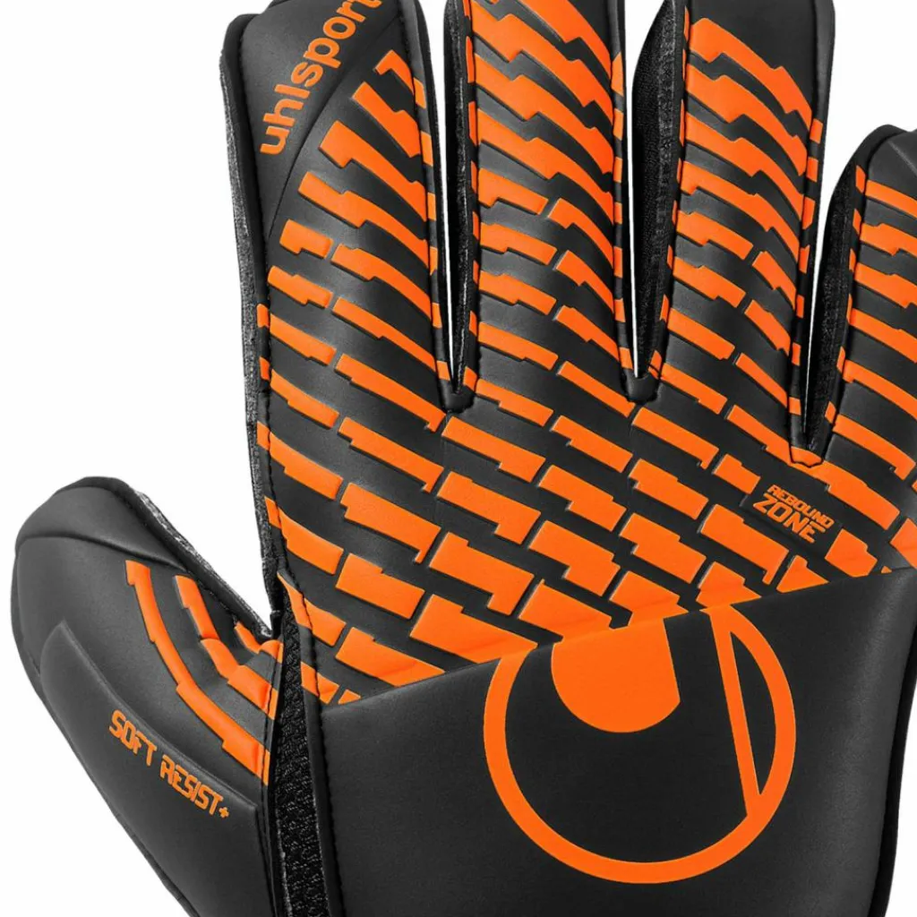 Uhlsport Handschuhe<· FM Soft Resist+ Flex Frame schwarz/fluo orange