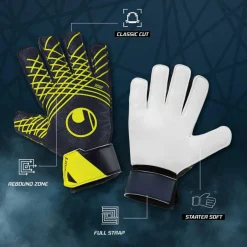 Uhlsport Handschuhe|Handschuhe<· Prediction Starter Soft marine-weiß-fluo gelb