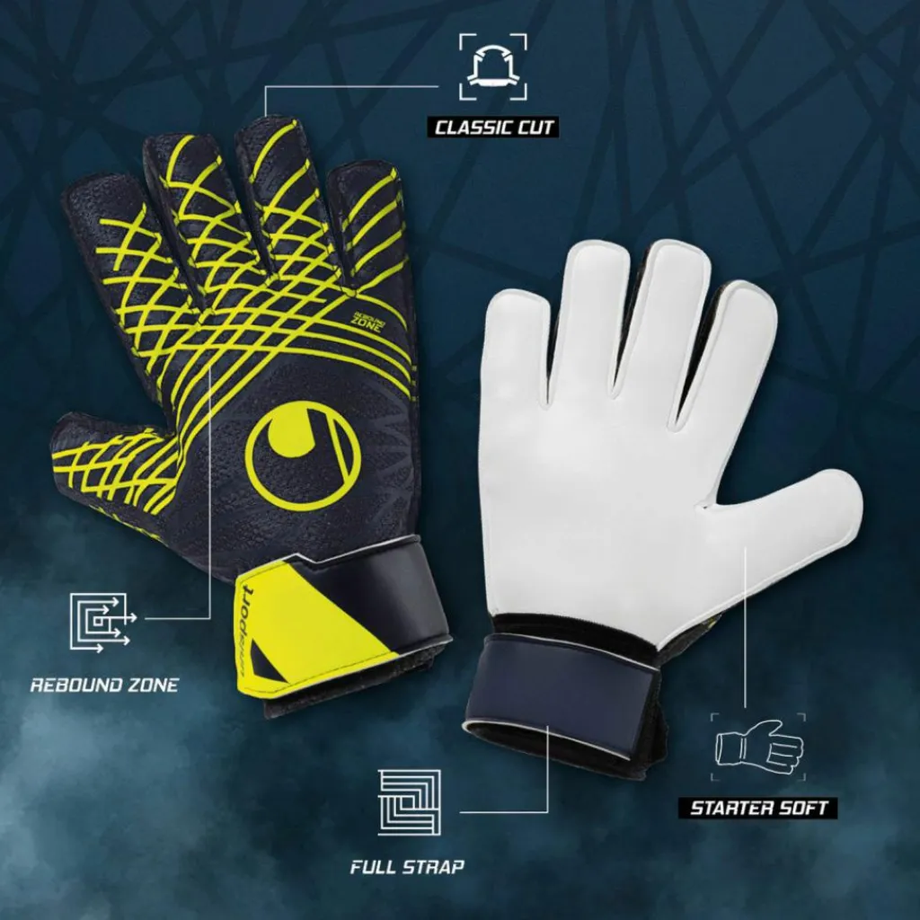 Uhlsport Handschuhe|Handschuhe<· Prediction Starter Soft marine-weiß-fluo gelb